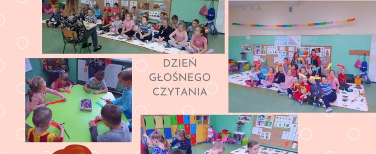 Powiększ obraz: Przedszkolaki podczas Dnia Głośnego Czytania